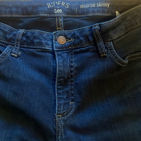 Blue Midrise Skinny Jeans - Picture 2 of 4